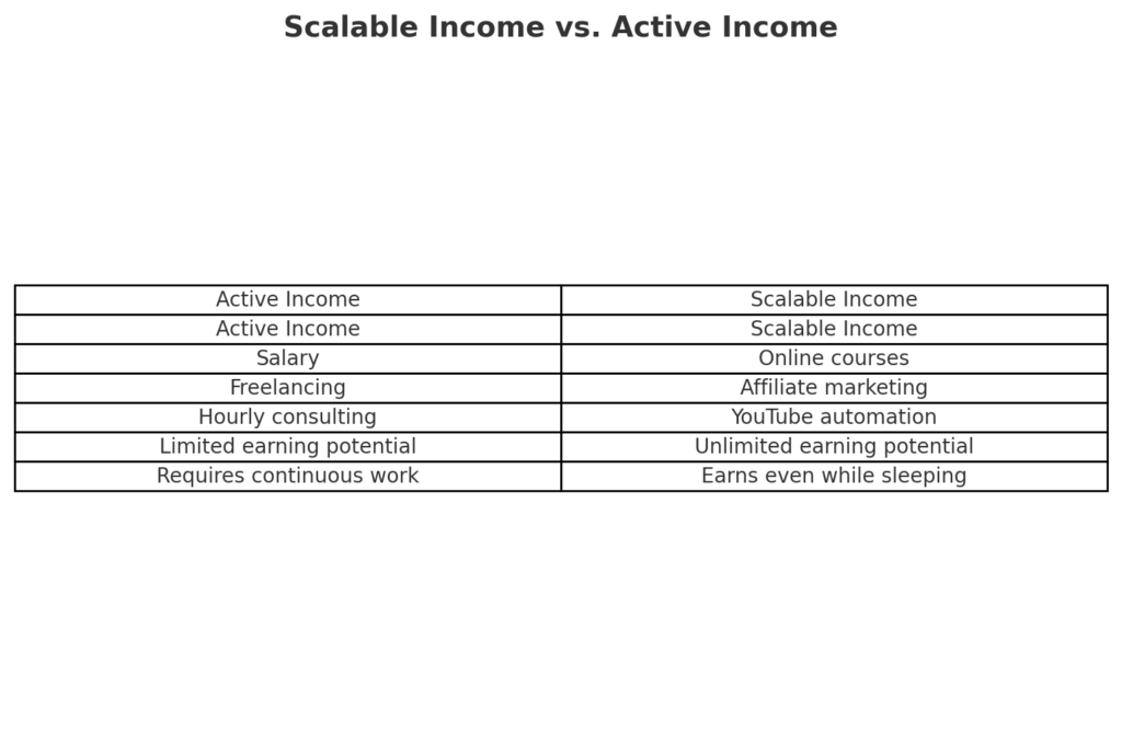 Scalable vs. Active Income Streams